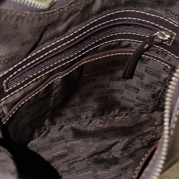 Michael Kors Dark Brown Leather Hobo Bag - Picture 12 of 13